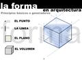 forma la forma en arquitectura Principios básicos o generadores
