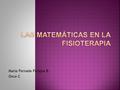 las matemáticas en la fisioterapia
