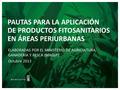 PAUTAS PARA LA APLICACIÓN