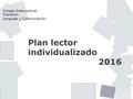 Plan lector individualizado 2016