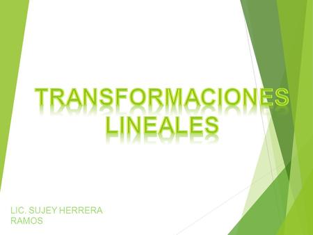 Transformaciones lineales