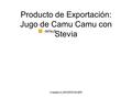 Created by BM|DESIGN|ER Producto de Exportación: Jugo de Camu Camu con Stevia default.