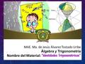Universidad Autónoma del Estado de México Plantel “Nezahualcóyotl” Material de apoyo para la asignatura de Álgebra y trigonometría CBU 2009 Solo visión.