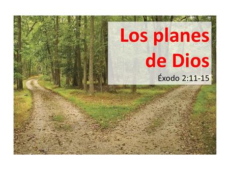Los planes de Dios Éxodo 2:11-15. ¿Qué quieres de mí? Buscando la voluntad de Dios. Introducción Grandes expectativas Los planes de Dios.