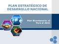 PLAN ESTRATÉGICO DE DESARROLLO NACIONAL