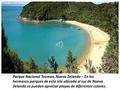 Parque Nacional Tasman, Nueva Zelanda – En los hermosos parques de esta isla ubicada al sur de Nueva Zelanda se pueden apreciar playas de diferentes colores.