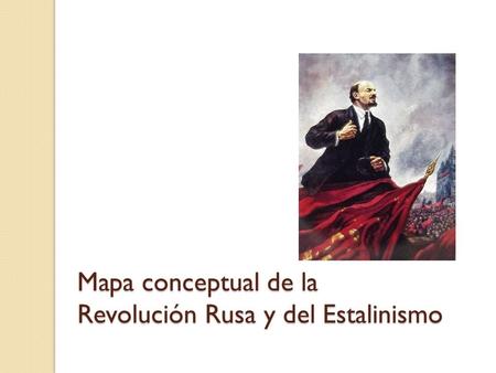 Mapa conceptual de la Revolución Rusa y del Estalinismo