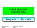 @ Angel Prieto Benito Matemáticas Acceso a CFGS 1 PROBABILIDAD COMPUESTA Bloque IV * Tema 169.