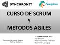 CURSO DE SCRUM Y METODOS AGILES 13 y 14 de octubre, 2015 Sala Mercado Hotel Four Points – Sheraton Montevideo, Uruguay Docentes:Fernando Guigou Gabriel.