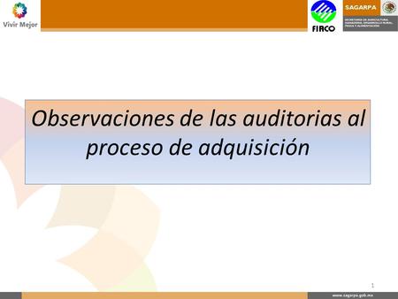 Observaciones de las auditorias al proceso de adquisición 1.