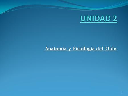 Anatomía y Fisiología del Oído