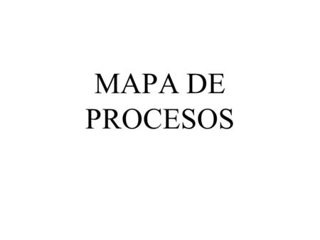 MAPA DE PROCESOS.
