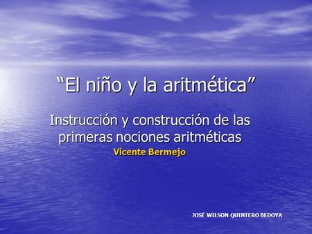 “El niño y la aritmética”