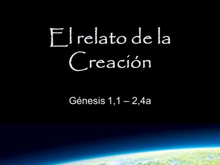 El relato de la Creación