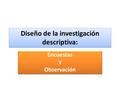 Diseño de la investigación descriptiva: