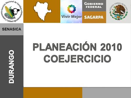 Servicio Nacional de Sanidad, Inocuidad y Calidad Agroalimentaria Planeación 2010 Durango SENASICA.
