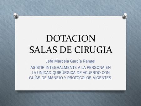 DOTACION SALAS DE CIRUGIA