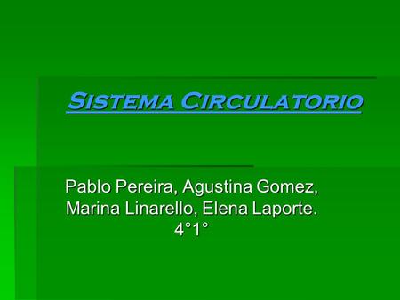 Pablo Pereira, Agustina Gomez, Marina Linarello, Elena Laporte. 4°1°