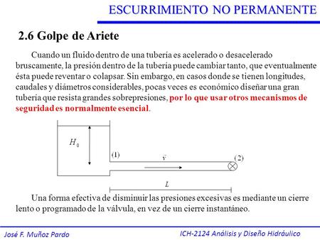 ESCURRIMIENTO NO PERMANENTE