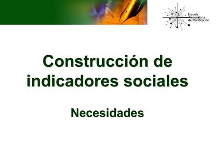 Construcción de indicadores sociales