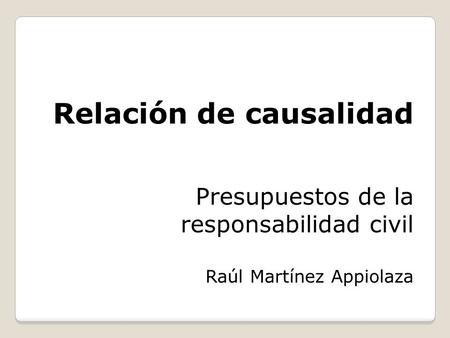 Relación de causalidad
