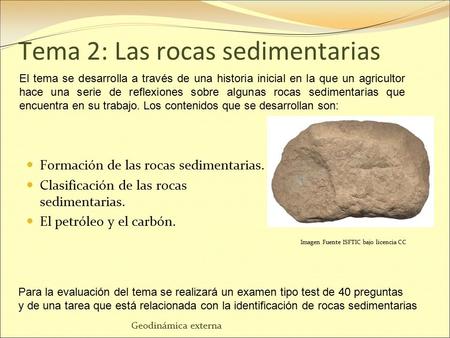Tema 2: Las rocas sedimentarias