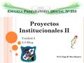 E SCUELA P REPARATORIA O FICIAL N° 259 Unidad 2 2.3 Blog Proyectos Institucionales II Prof. Edgar R. Báez Ramírez.