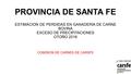 PROVINCIA DE SANTA FE ESTIMACION DE PERDIDAS EN GANADERIA DE CARNE BOVINA EXCESO DE PRECIPITACIONES OTOÑO 2016 COMISION DE CARNES DE CARSFE.