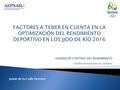 Jaime de la Calle Herrero. Introducción Nueva perspectiva para la mejora de la adaptación de las cargas de entrenamiento Concepto carga aguda-carga crónica.