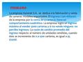 1.La empresa Karerak S.A. se dedica a la fabricación y venta de carteras modelos importados. El ingreso I (en dólares) de la empresa por la venta de q.