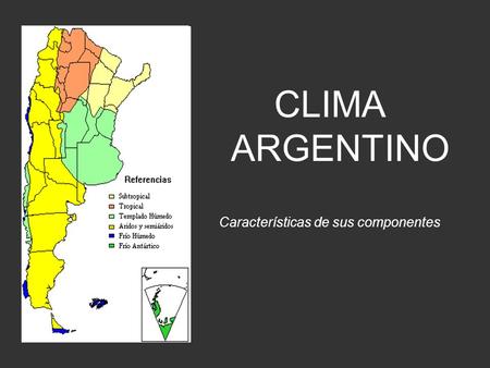 Características de sus componentes