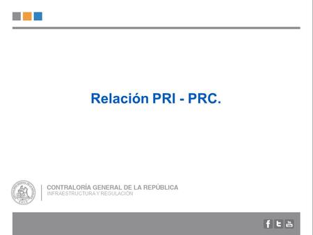 Relación PRI - PRC. INFRAESTRUCTURA Y REGULACIÓN.