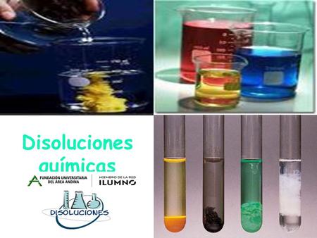 Disoluciones químicas. Recordemos…. ¿Qué son las disoluciones químicas? Mezcla homogénea, constituida por dos o más componentes Soluciones = disoluciones.