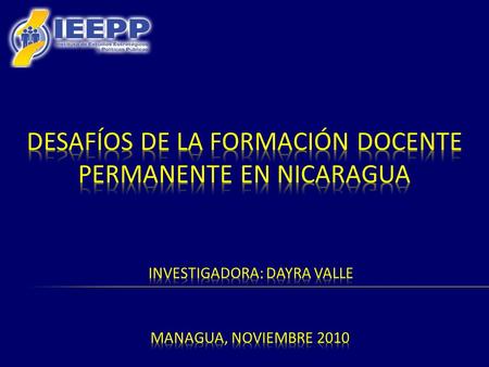  Objetivo: Identificar los logros y desafíos de la formación permanente para docentes de primaria.  Investigación de carácter descriptiva, analítica.