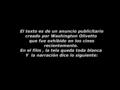 El texto es de un anuncio publicitario creado por Washington Olivetto que fue exhibido en los cines recientemente. En el film, la tela queda toda blanca.