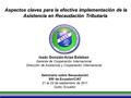 Seminario sobre Recaudación SRI de Ecuador/CIAT 21 al 23 de septiembre de 2011 Quito, Ecuador Aspectos claves para la efectiva implementación de la Asistencia.