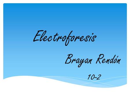 Electroforesis Brayan Rendón 10-2.