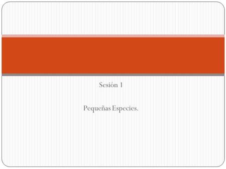 Sesión 1 Pequeñas Especies.. Los pequeños animales son las especies consideradas para uso doméstico dentro del ámbito de cuidado, consumo alimentario.