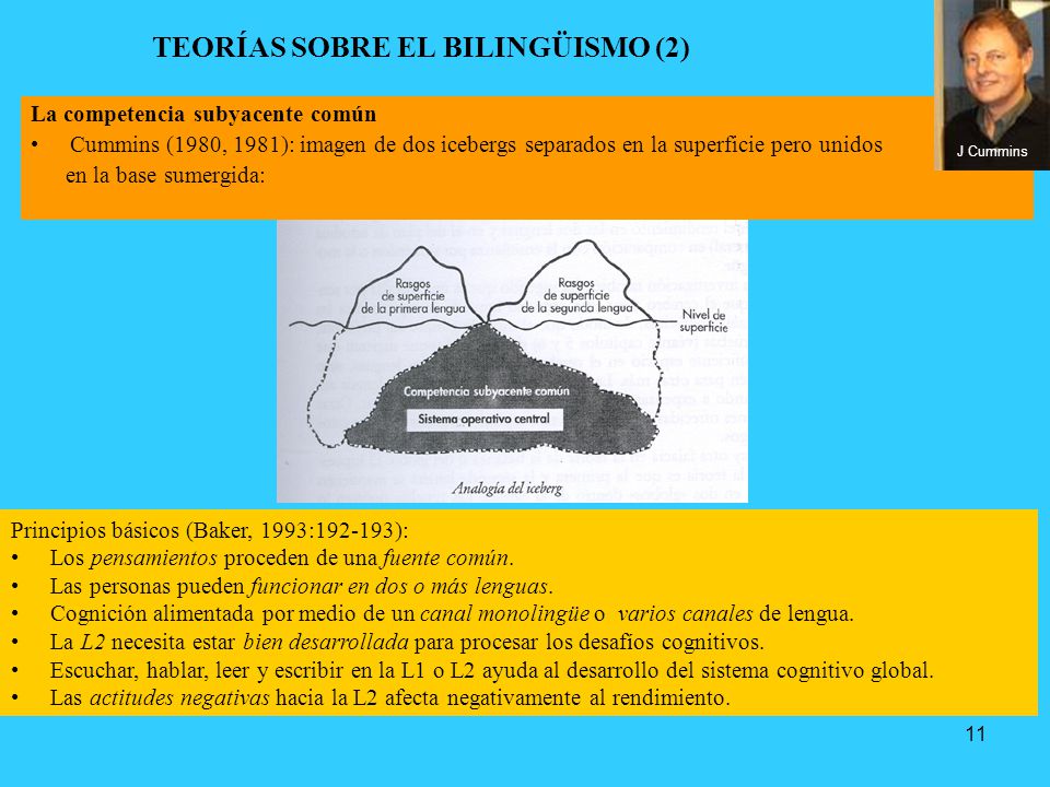 Resultado de imagen para diferencia del bilinguismo entre cummis y baker