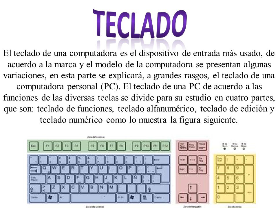 TECLADO El teclado de una computadora es el dispositivo de entrada más  usado, de acuerdo a la marca y el modelo de la computadora se presentan  algunas. - ppt descargar