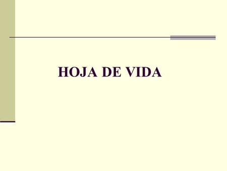 HOJA DE VIDA.