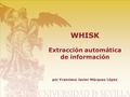 WHISK Extracción automática de información por Francisco Javier Márquez López.