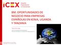 Washington, 4 de noviembre de 2013 DEPARTAMENTO MULTILATERAL BM. OPORTUNIDADES DE NEGOCIO PARA EMPRESAS ESPAÑOLAS EN KENIA, UGANDA Y TANZANIA Sara Hormigo.