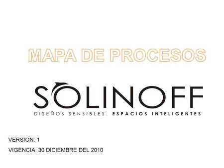 VERSION: 1 VIGENCIA: 30 DICIEMBRE DEL 2010. Procesos estratégicos: son los responsables de captar y analizar las necesidades de la sociedad y del mercado.