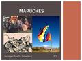 MAPUCHES Hecho por: Axel K y Sebastián L3°J. Los territorios del pueblo Mapuche se emplazaban a ambos lados del sector meridional de la cordillera de.