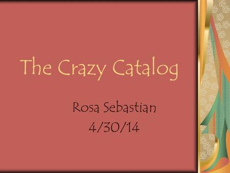 The Crazy Catalog Rosa Sebastian 4/30/14. El abrigo esta hecha de algodon. Se usa para el invierno o la otono. Es gris. Tallas disponibles: Pequeno, mediano.
