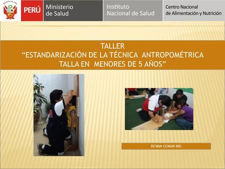 “ESTANDARIZACIÓN DE LA TÉCNICA ANTROPOMÉTRICA