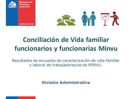 Conciliación de Vida familiar funcionarios y funcionarias Minvu Resultados de encuesta de caracterización de vida familiar y laboral de trabajadores/as.