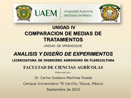 COMPARACION DE MEDIAS DE TRATAMIENTOS