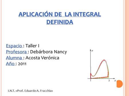 APLICACIÓN DE LA INTEGRAL DEFINIDA